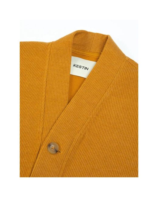 Kestin Glencorse cardigan aus japanischer wolle in Orange für Herren