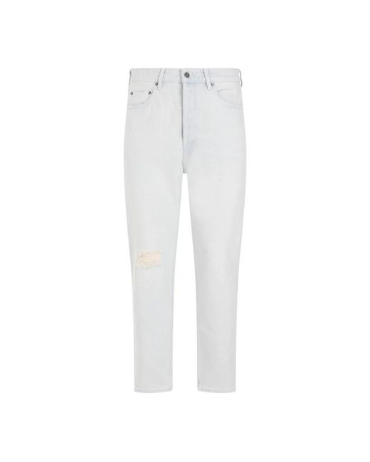Golden Goose Deluxe Brand White Cropped Jeans for men