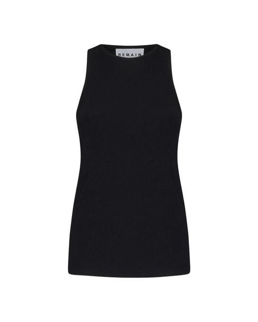 REMAIN Birger Christensen Black Sleeveless Tops