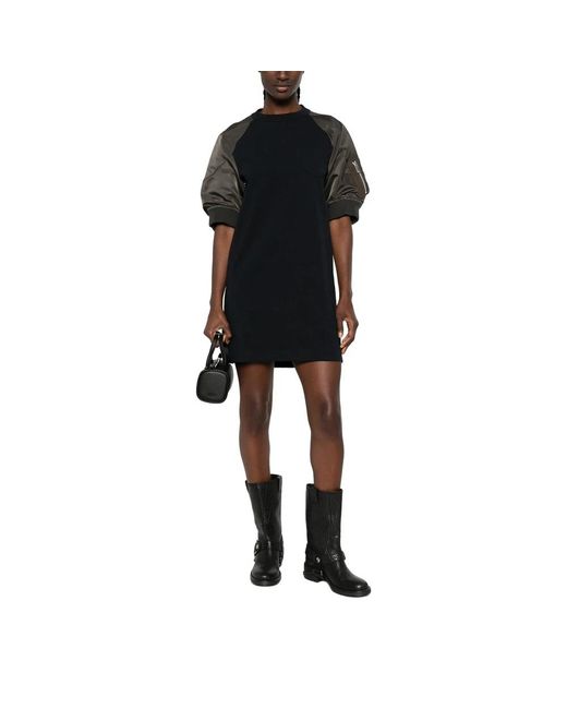Sacai Black Short Dresses