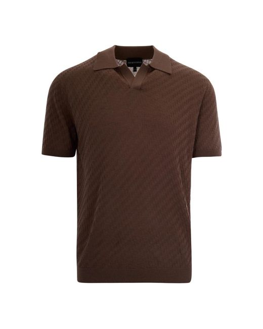 Emporio Armani Brown Polo Shirts for men