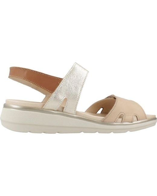 Pitillos White Flache Sandalen Mit Doppelriemen