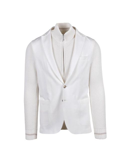 Eleventy White Blazers for men