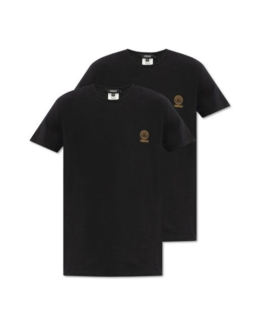 Versace Unterwäsche-kollektion t-shirt 2er-pack in Black für Herren