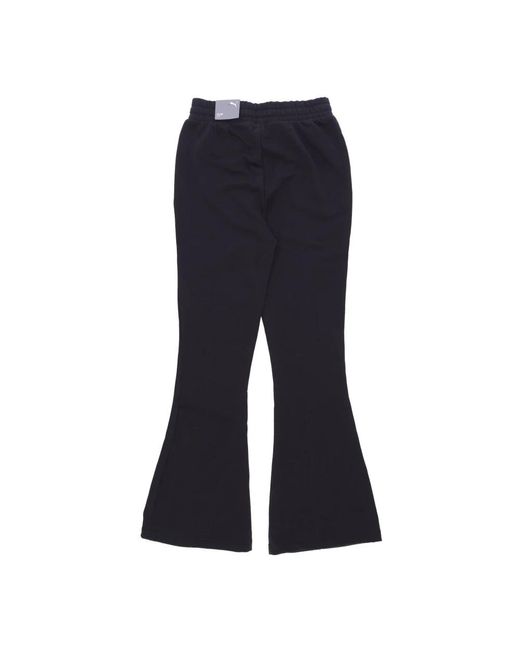 PUMA Broeken ,Zwart ,Klassieke Wijduitlopende Broek Voor in het Blue
