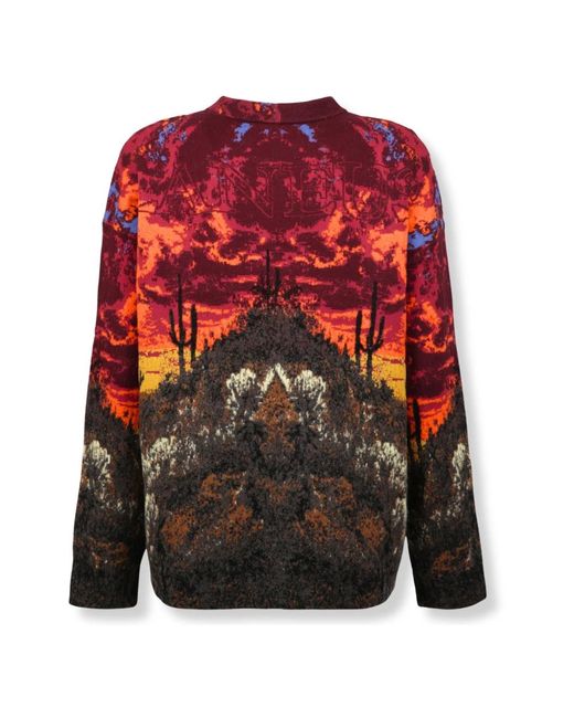 Round-Neck Knitwear di Laneus in Red