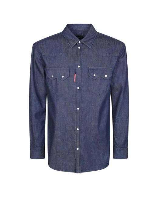 DSquared² Blue Casual Shirts for men