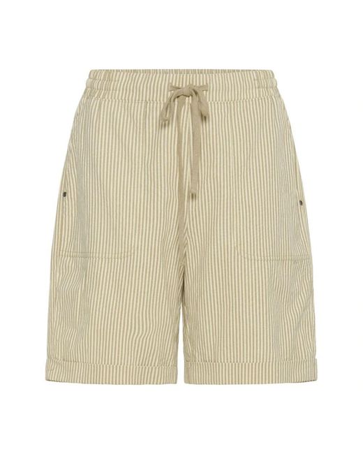 Kaffe Natural Gestreifte Shorts & Unterhosen