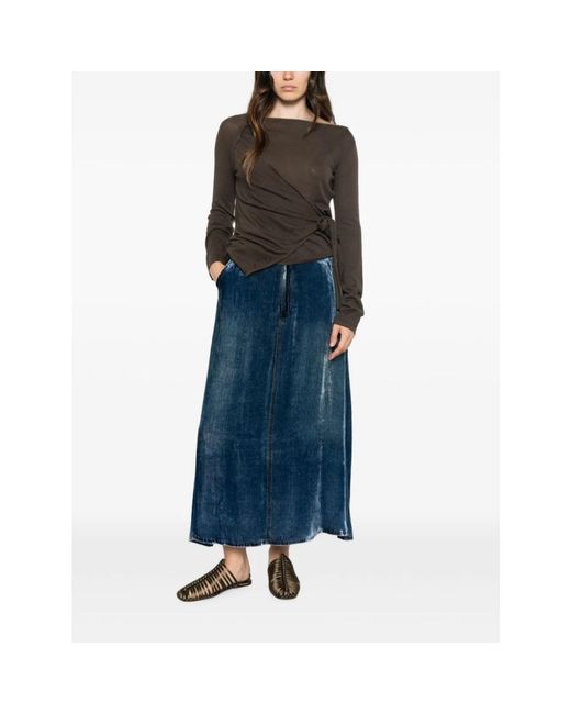 Pierre Louis Mascia Blue Denim Skirts