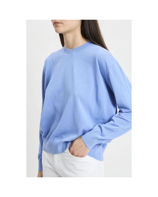 Semicouture Blue Round-Neck Knitwear