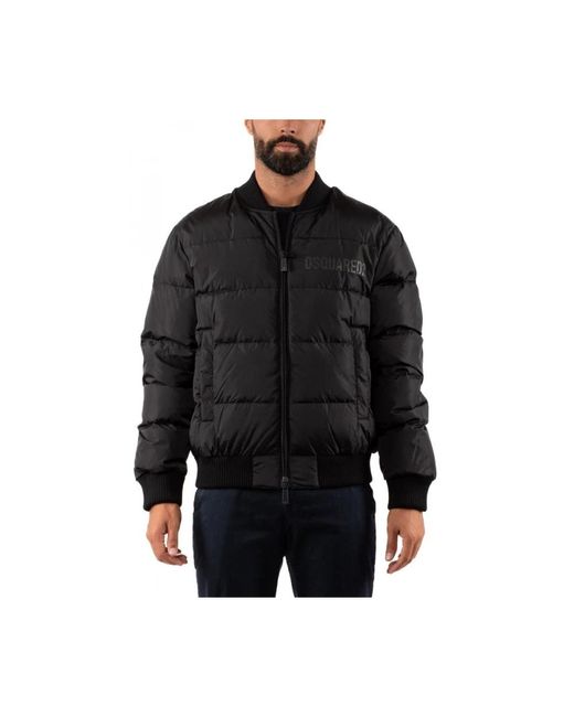 DSquared² Black Bomber Jackets for men