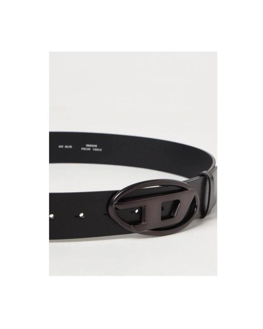 DIESEL Black Belts for men