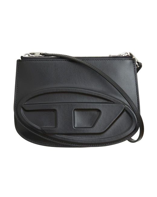DIESEL Black Twin style leder tasche