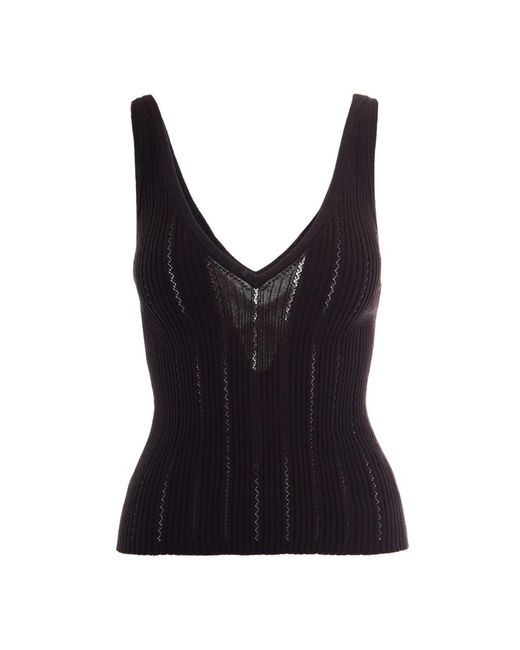 Sessun Blue Sleeveless Tops