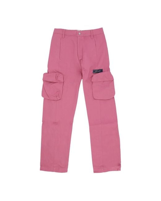 Arte' Red Straight Trousers for men