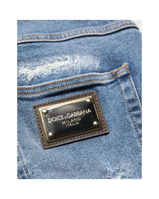 Dolce & Gabbana Blue Denim Shorts for men