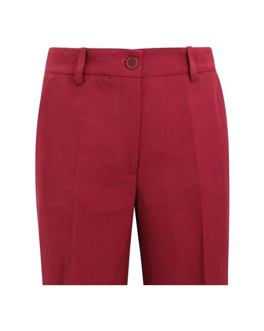 P.A.R.O.S.H. Red Straight Trousers