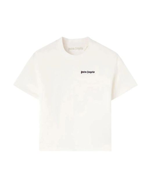 Camiseta clásica con logo ajustado Palm Angels de color White