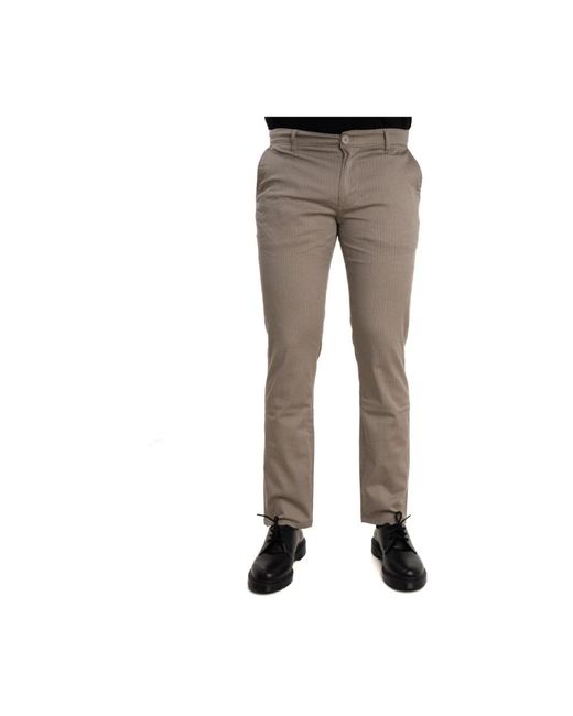 Armani Exchange Gray Slim-Fit Trousers for men
