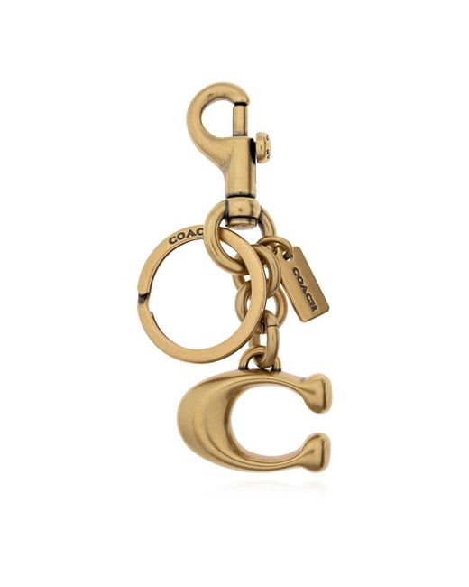 COACH Accessoires ,Geel ,Sleutelhanger in het Metallic