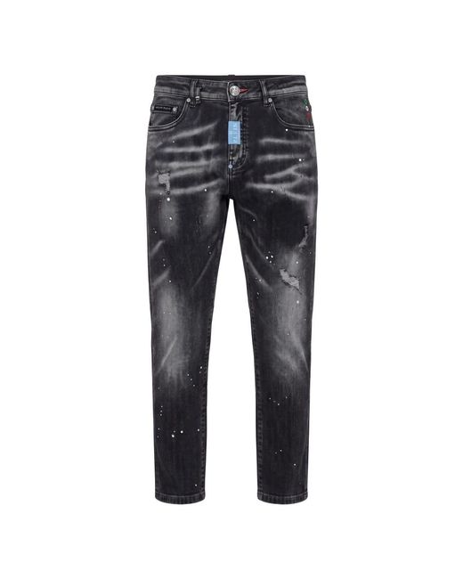 Philipp Plein New Tapered Fit Jeans Basic in het Blue voor heren