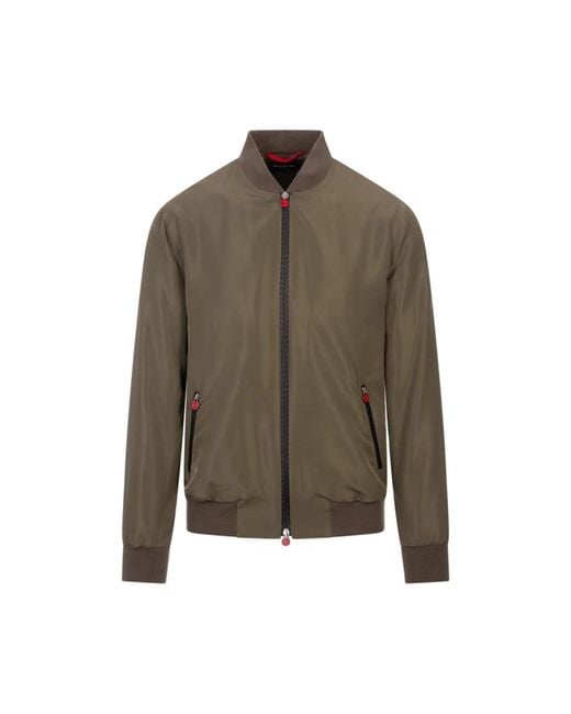 Kiton Green Bomber Jackets for men