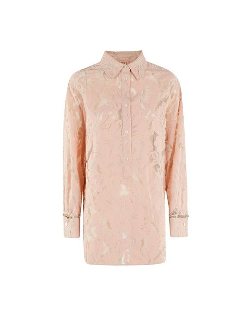 Camicia elegante con cristalli di N°21 in Pink