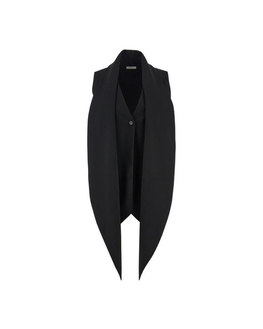 Ferragamo Black Schwarzer v-ausschnitt pullover mit gürteldetail