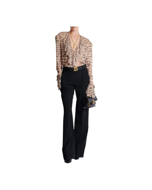 Blouses Balmain de color Brown