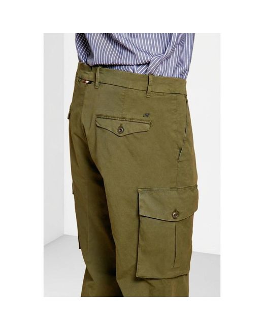 Mason's Green Slim-Fit Trousers for men