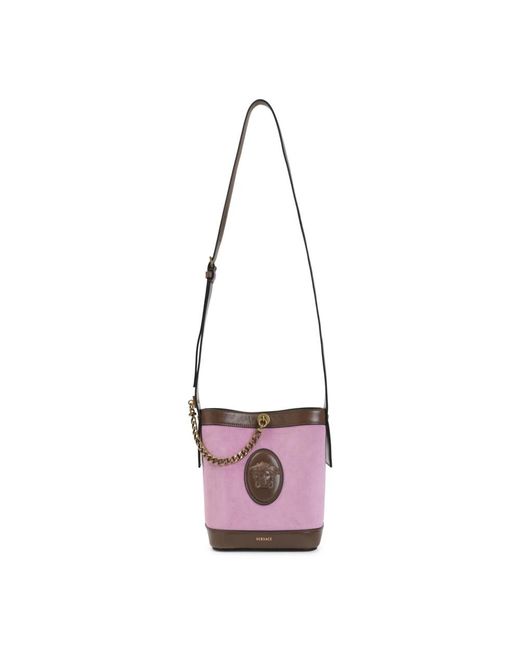 Versace Purple Bucket Bags