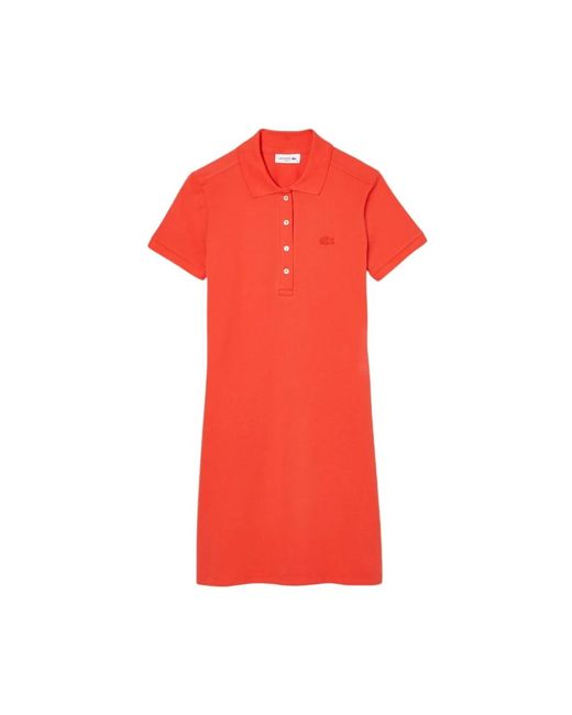 Dresses > day dresses > short dresses Lacoste en coloris Red