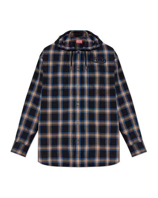 DIESEL Blue Casual Shirts for men