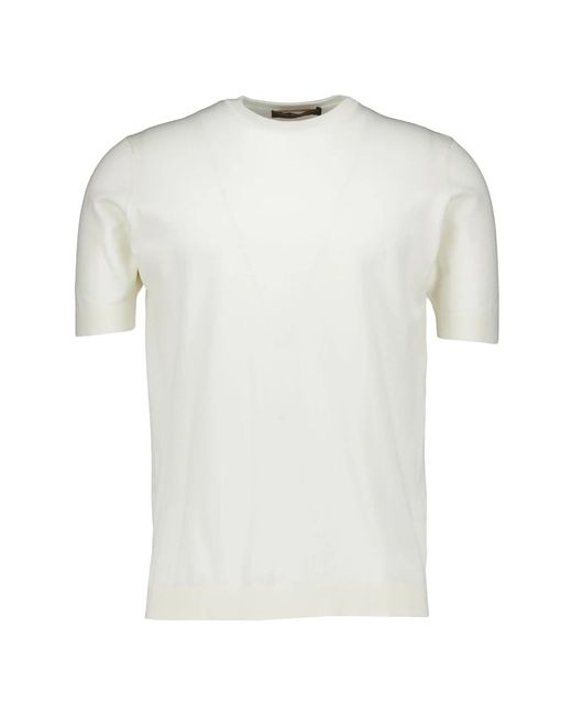 FILIPPO DE LAURENTIIS White Round-Neck Knitwear for men