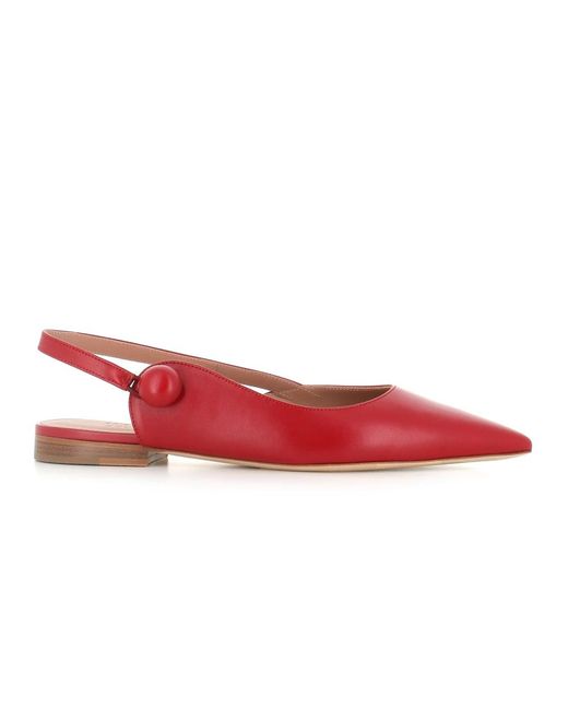 Malone Souliers Red Ballerina Shoes