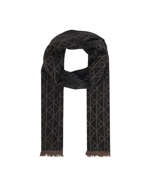 Calvin Klein Black Winter Scarves