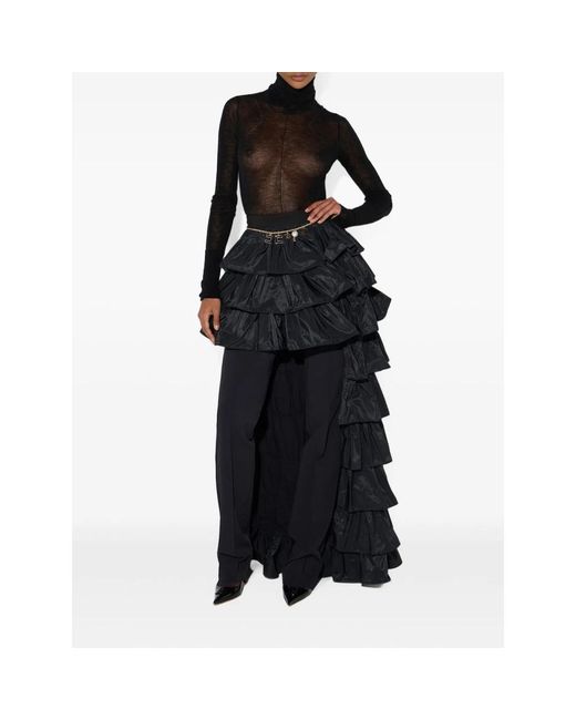 Elisabetta Franchi Black Maxi Skirts