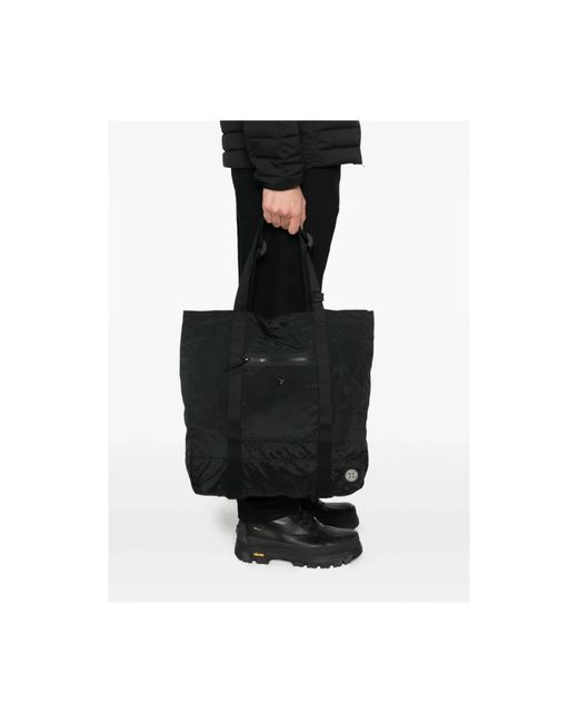 Stone Island Black "Bum Bag" Tote Bag for men