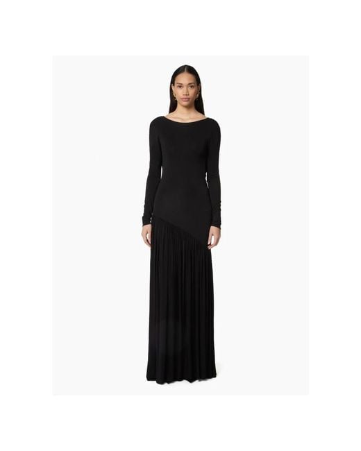 Nina Ricci Black Langes Fließendes Jersey