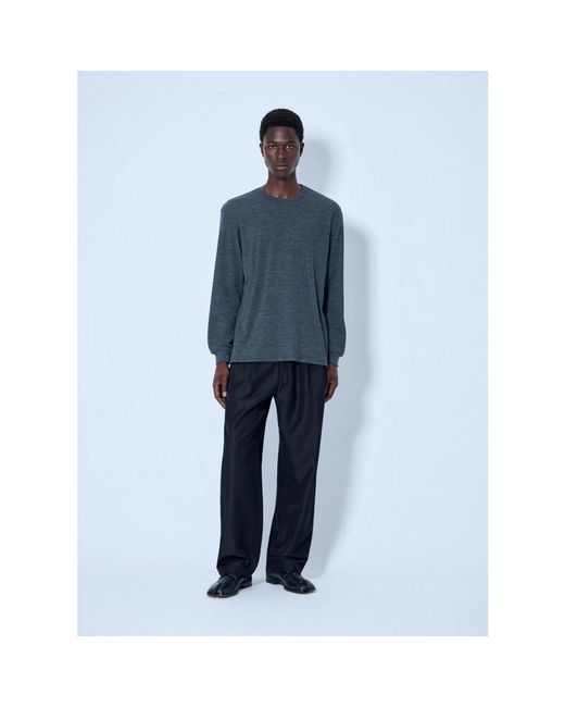 Ssstein Blue Round-Neck Knitwear for men