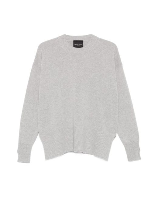 Round-Neck Knitwear Roberto Collina en coloris White