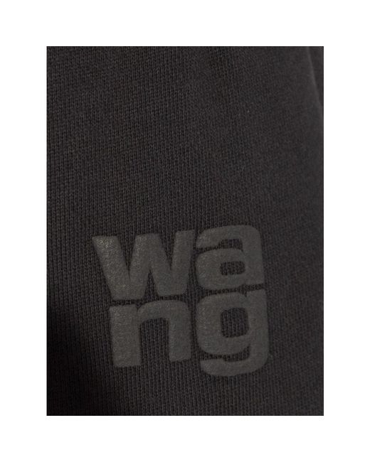 Alexander Wang Broeken ,Zwart ,Zwarte Klassieke Sweatpant Met Puffverf in het Black