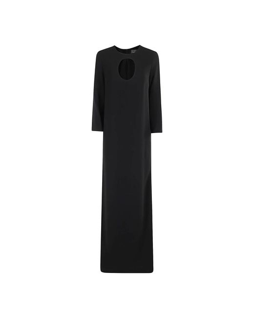 Gianluca Capannolo Black Langes Jeanskleid