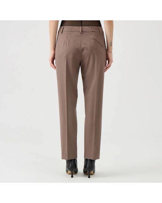 FEDERICA TOSI Brown Straight Trousers