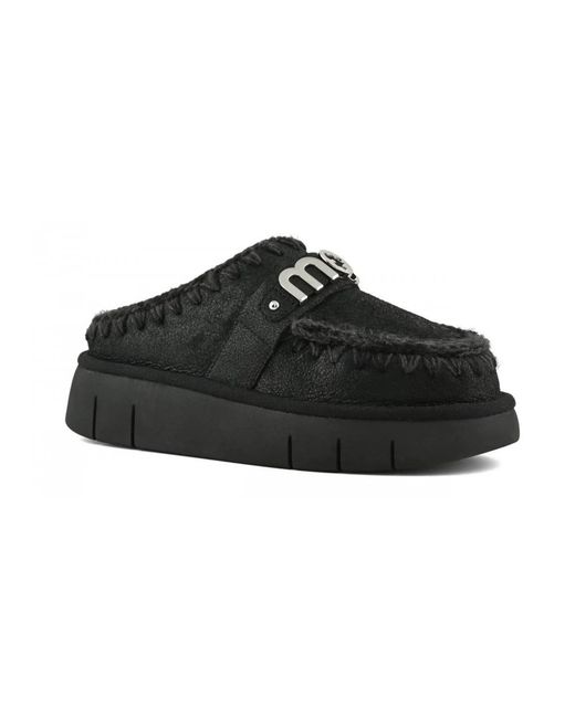 Mou Black Mules
