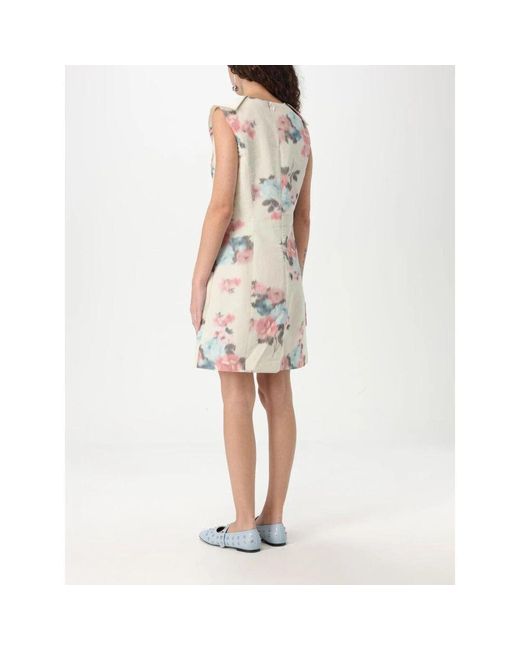 Philosophy Di Lorenzo Serafini Natural Blumiges A-Linie Minikleid