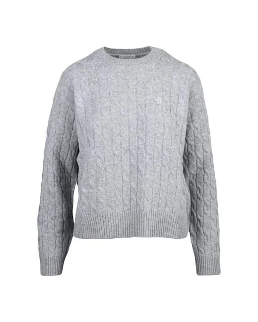 Ballantyne Gray Round-Neck Knitwear