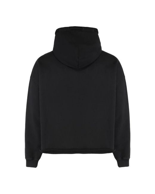 Dolce & Gabbana Hoodies & Sweatvesten ,Zwart ,Katoen Hoodie Met Ritssluiting in het Black voor heren