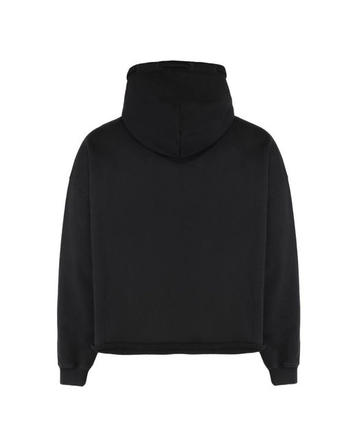 Dolce & Gabbana Hoodies & Sweatvesten ,Zwart ,Katoen Hoodie Met Ritssluiting in het Black voor heren