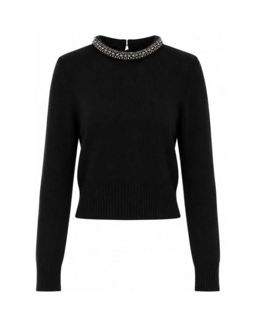 Pinko Black Round-Neck Knitwear